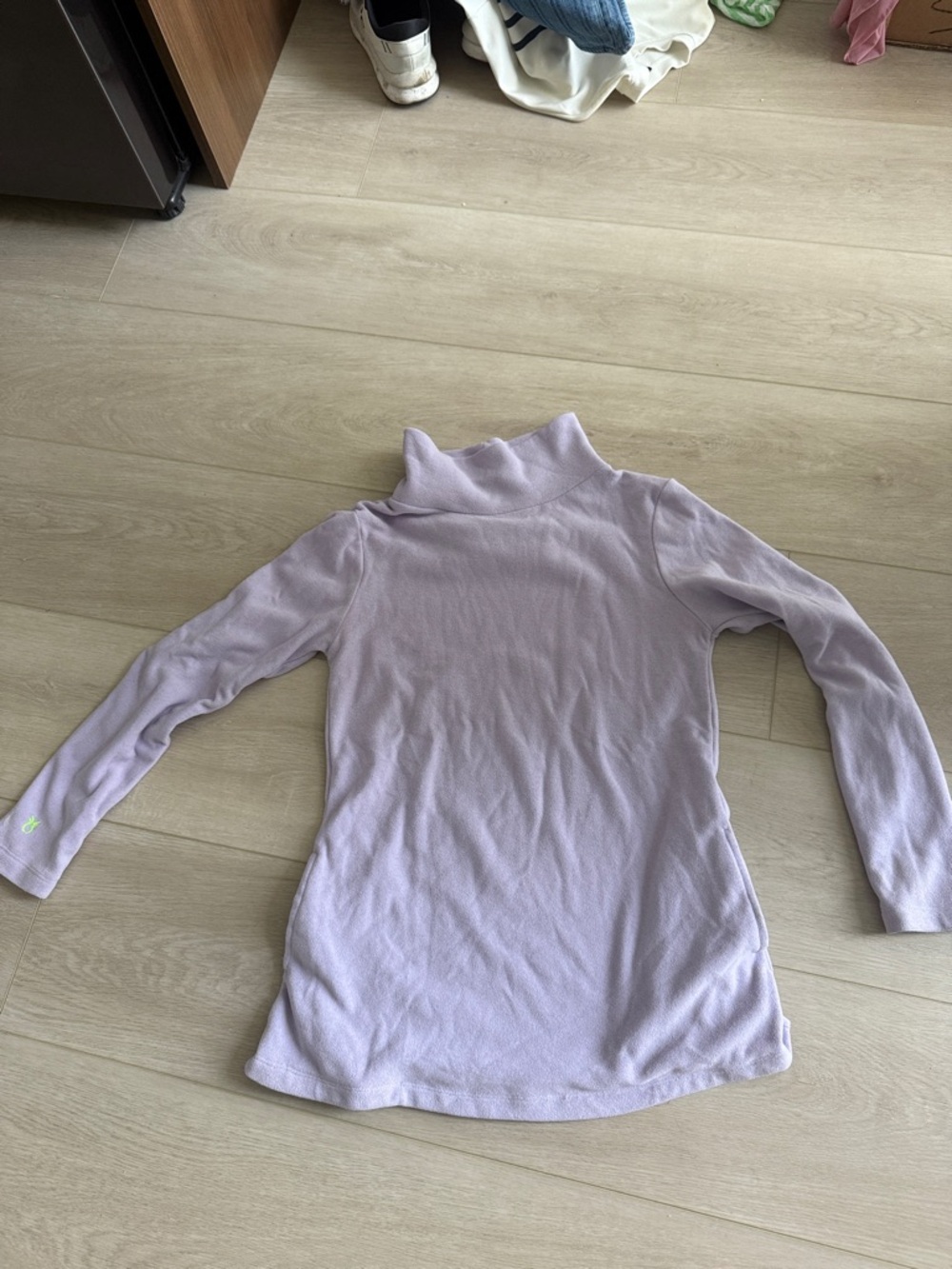 Dudley Stephens Lavender Turtleneck Long Sleeve Top